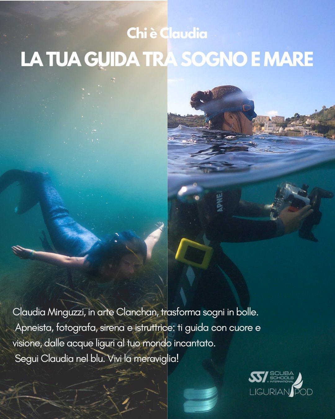Claudia Minguzzi — Clanchan, istruttrice SSI Ligurian Pod